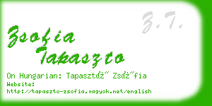 zsofia tapaszto business card